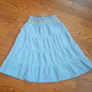 IZ byer‎ girl chambray skirt sz M